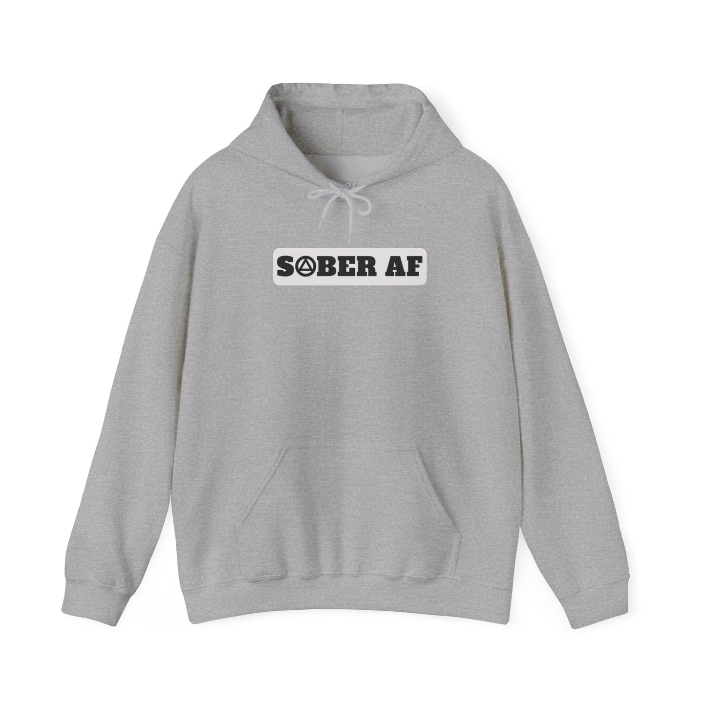 Recovery Hoodie | Sober AF Design 1 On The Front