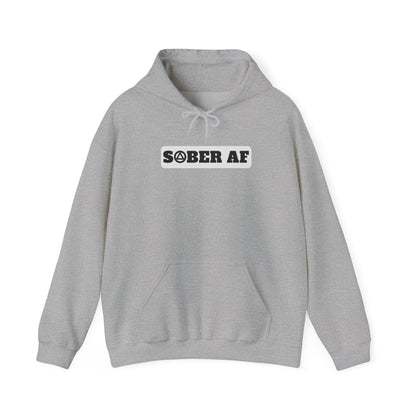 Recovery Hoodie | Sober AF Design 1 On The Front