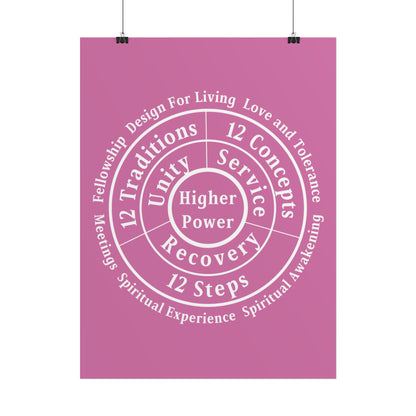 Haler Smith Rolled Poster - Higher Power 1 - Light Pink Matte Finish