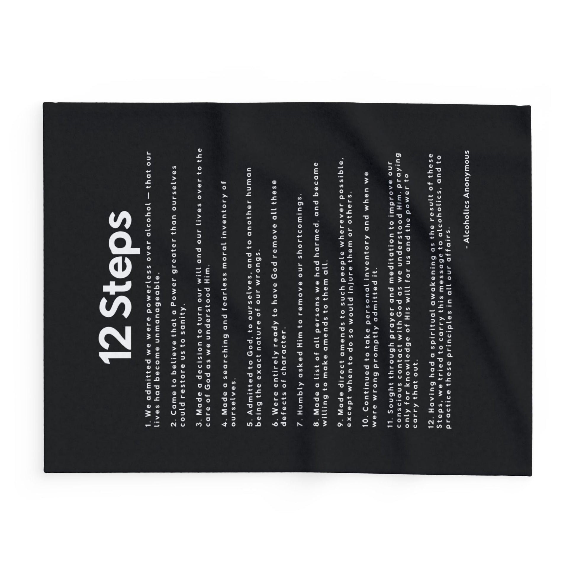 Haler Smith - Home Decor - Haler Smith Polar Fleece Blanket - 12 Steps - Black