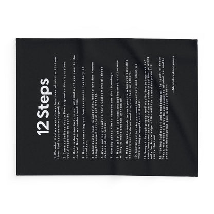 Haler Smith - Home Decor - Haler Smith Polar Fleece Blanket - 12 Steps - Black