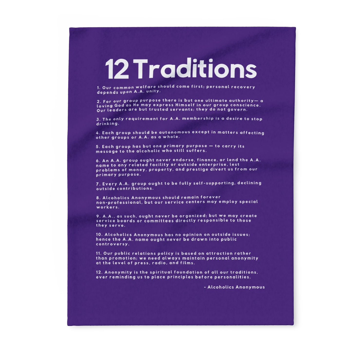 Haler Smith - Home Decor - Haler Smith Polar Fleece Blanket - 12 Traditions - Purple