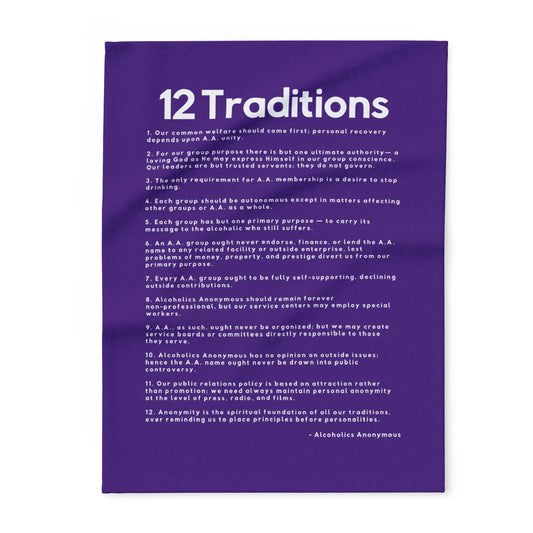 Haler Smith - Home Decor - Haler Smith Polar Fleece Blanket - 12 Traditions - Purple