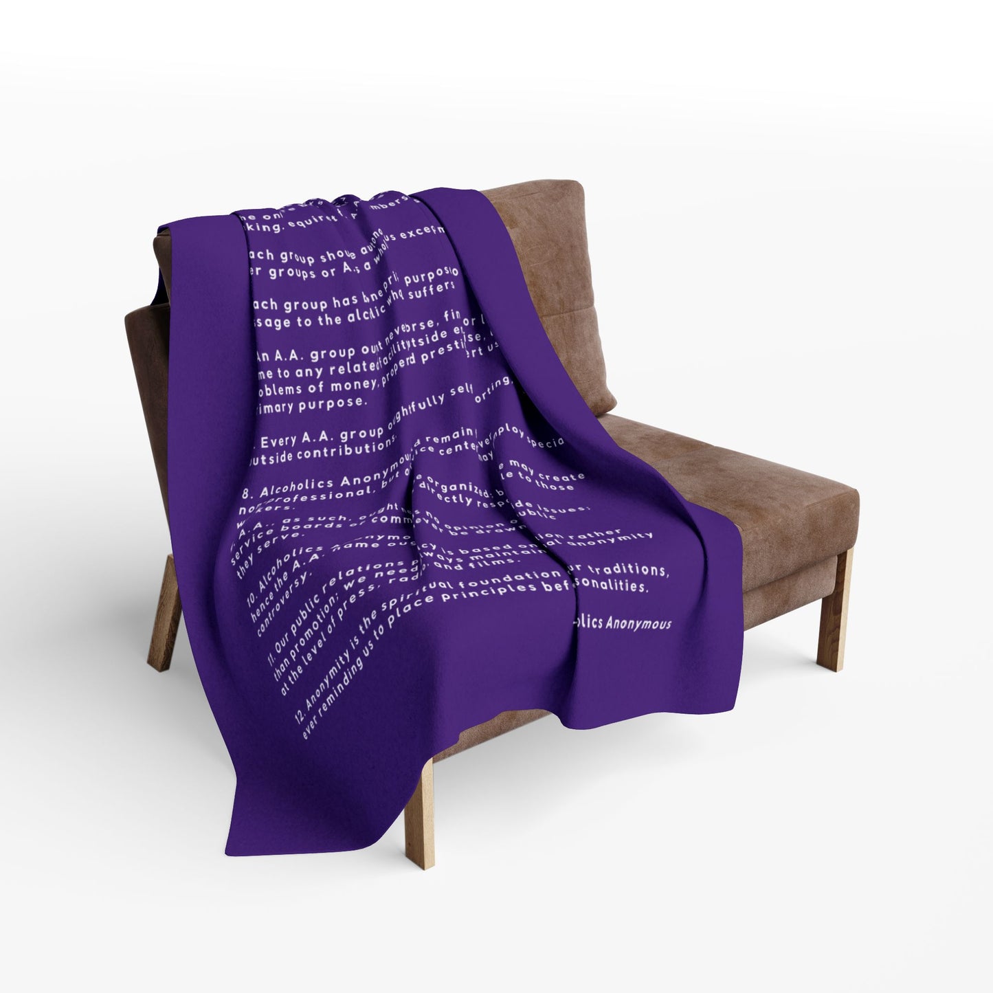 Haler Smith - Home Decor - Haler Smith Polar Fleece Blanket - 12 Traditions - Purple