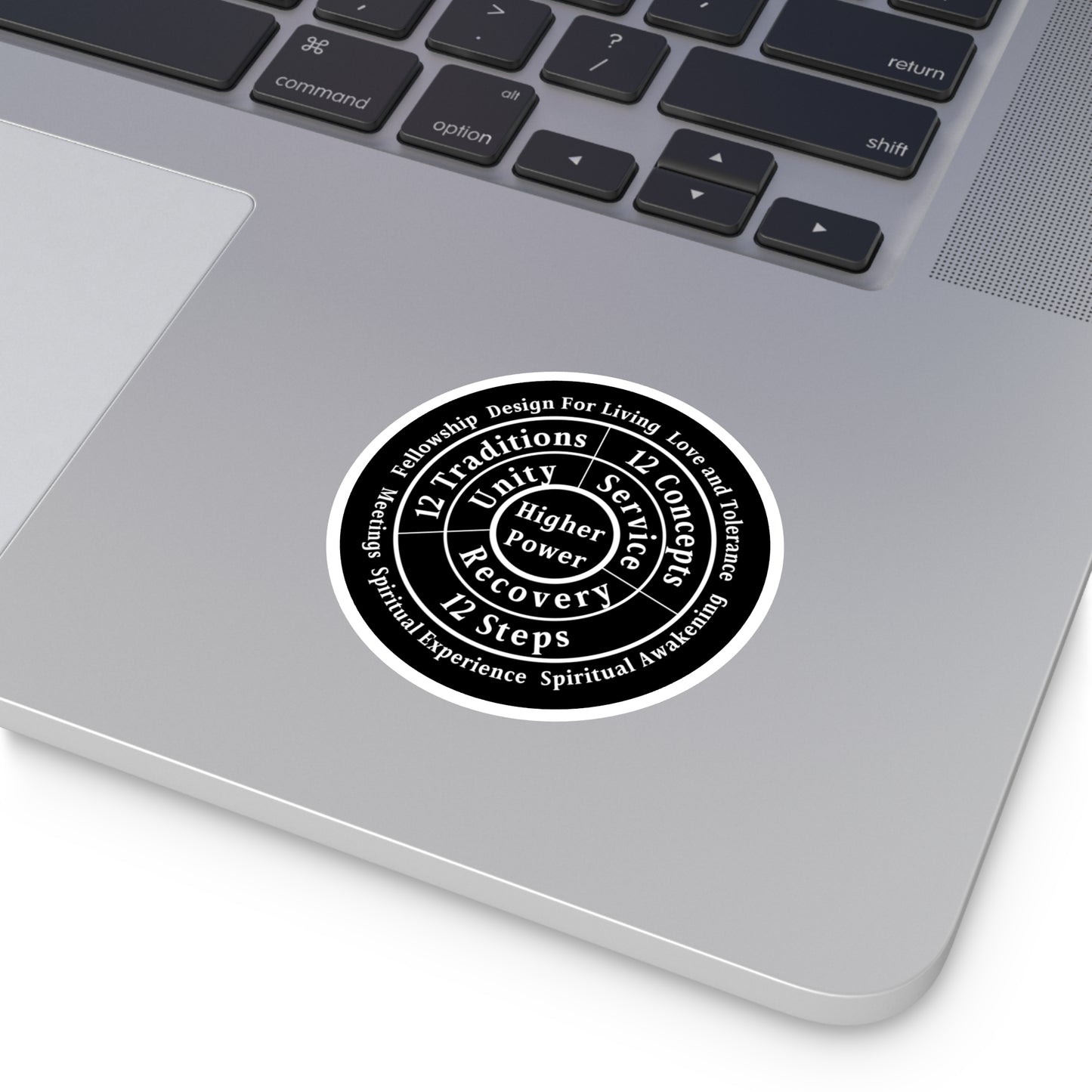 Haler Smith Vinyl Round Sticker - Higher Power 1 - Black