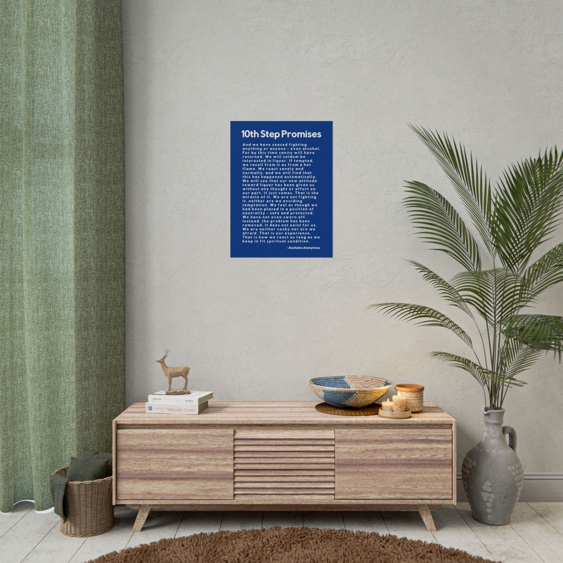 Haler Smith - Poster - Haler Smith Rolled Poster - 10th Step Promises - Vertical Dark Blue Matte Finish