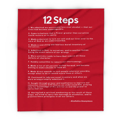 Haler Smith - Home Decor - Haler Smith Polar Fleece Blanket - 12 Steps - Dark Red
