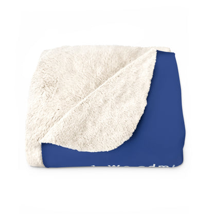 Haler Smith - Home Decor - Haler Smith Sherpa Fleece Blanket - 12 Steps - Dark Blue