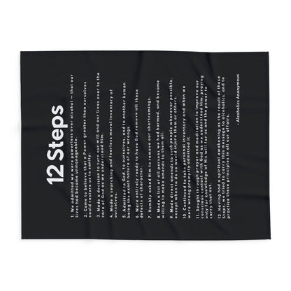 Haler Smith Polar Fleece Blanket - 12 Steps - Black