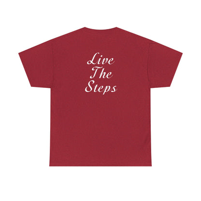Haler Smith - T-Shirt - Haler Smith Heavy Cotton Short Sleeve Tee S - XL - Live The Steps - White Letters