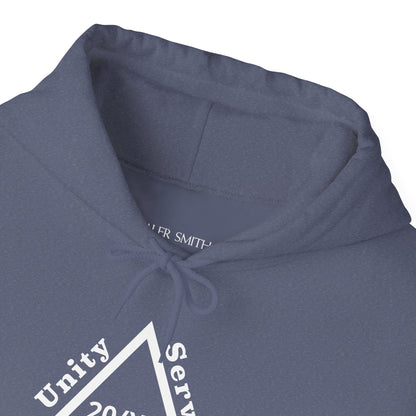 Recovery Hoodie | Unity Service Recovery Sobriety Years Design 1 On The Front