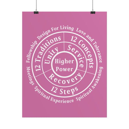 Haler Smith Rolled Poster - Higher Power 1 - Light Pink Matte Finish