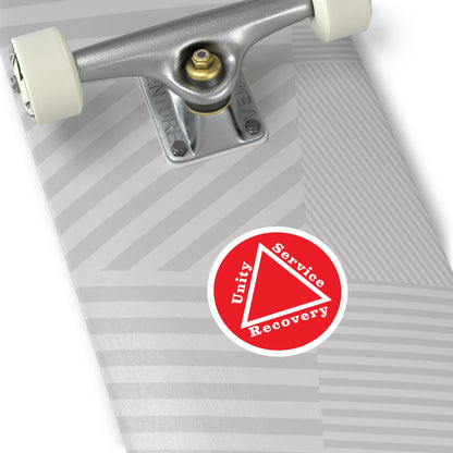 Haler Smith Vinyl Round Sticker - Unity Service Recovery 1 - Red