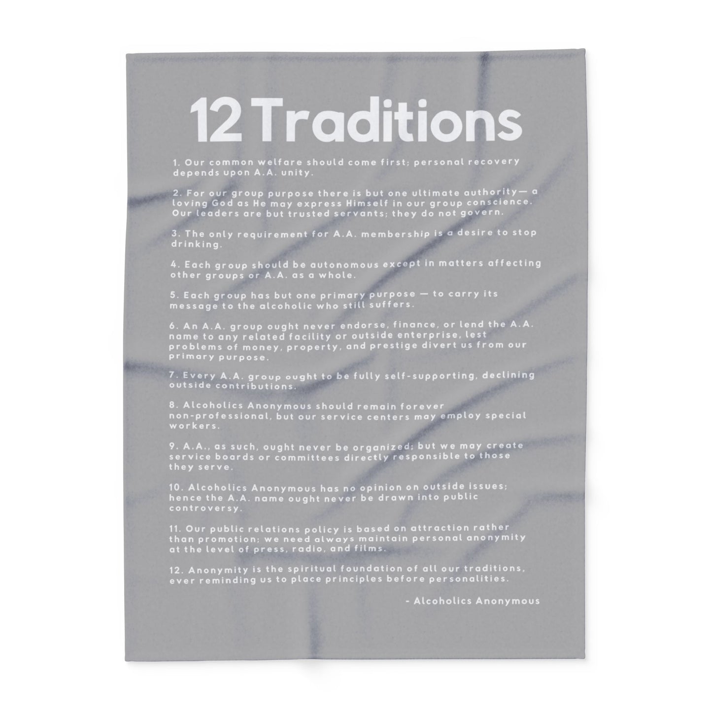 Haler Smith - Home Decor - Haler Smith Polar Fleece Blanket - 12 Traditions - Light Gray