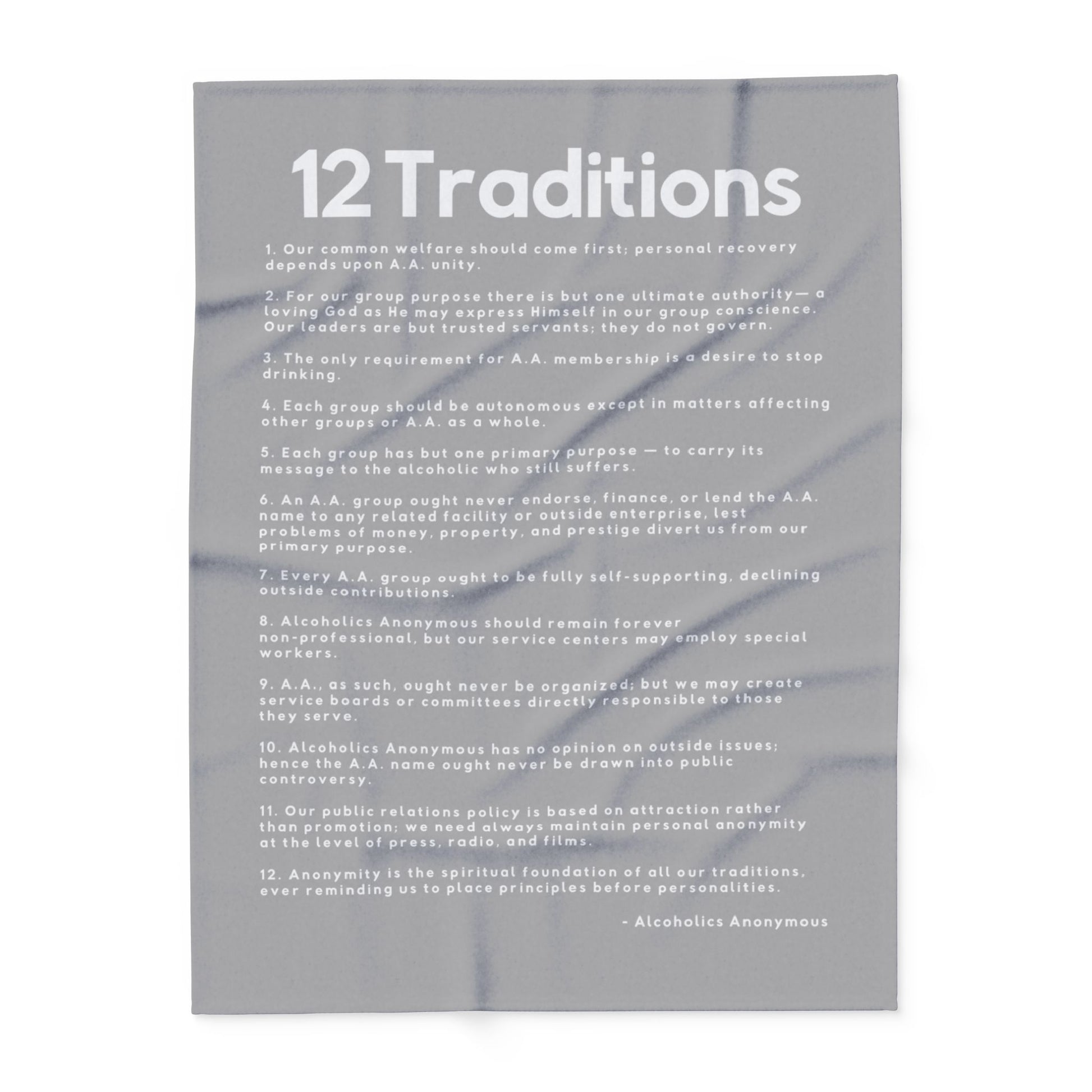 Haler Smith - Home Decor - Haler Smith Polar Fleece Blanket - 12 Traditions - Light Gray