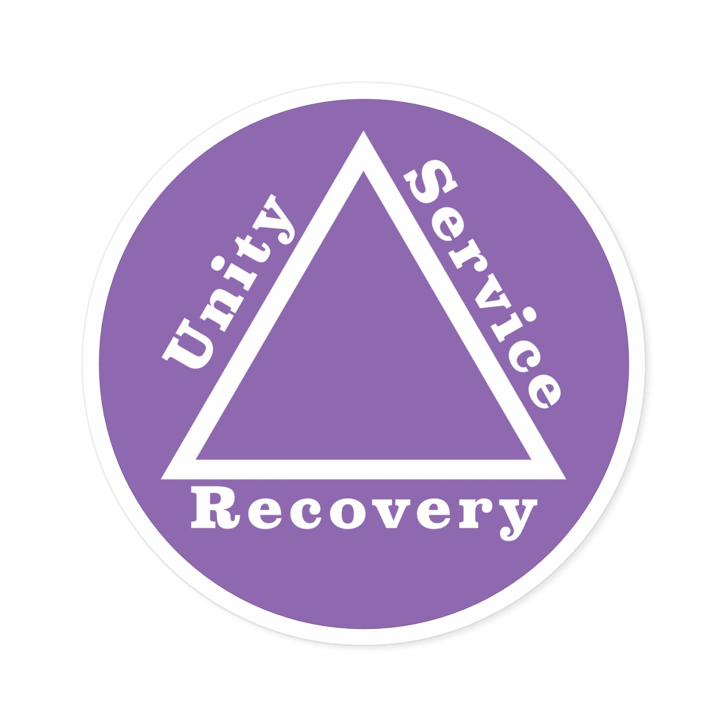Haler Smith Vinyl Round Sticker - Unity Service Recovery 1 - Light Purple