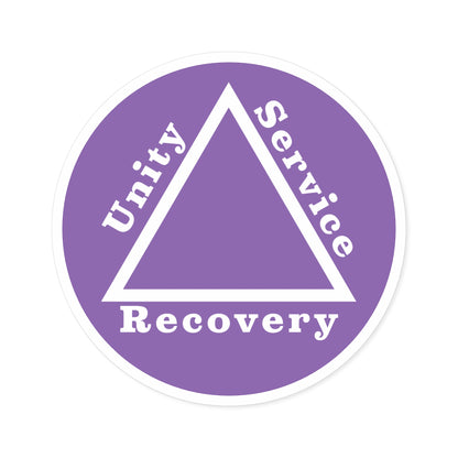 Haler Smith Vinyl Round Sticker - Unity Service Recovery 1 - Light Purple