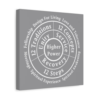 Haler Smith - Canvas - Haler Smith Matte Canvas - Higher Power 1 - Gray Matte Finish