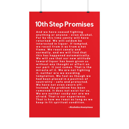 Haler Smith - Poster - Haler Smith Rolled Poster - 10th Step Promises - Vertical Red Matte Finish