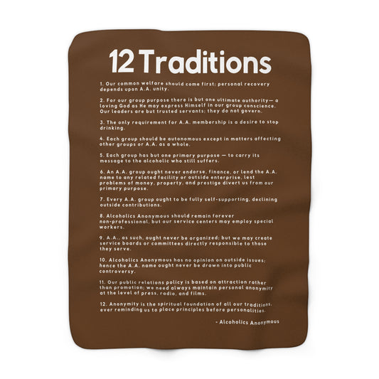 Haler Smith - Home Decor - Haler Smith Sherpa Fleece Blanket - 12 Traditions - Brown