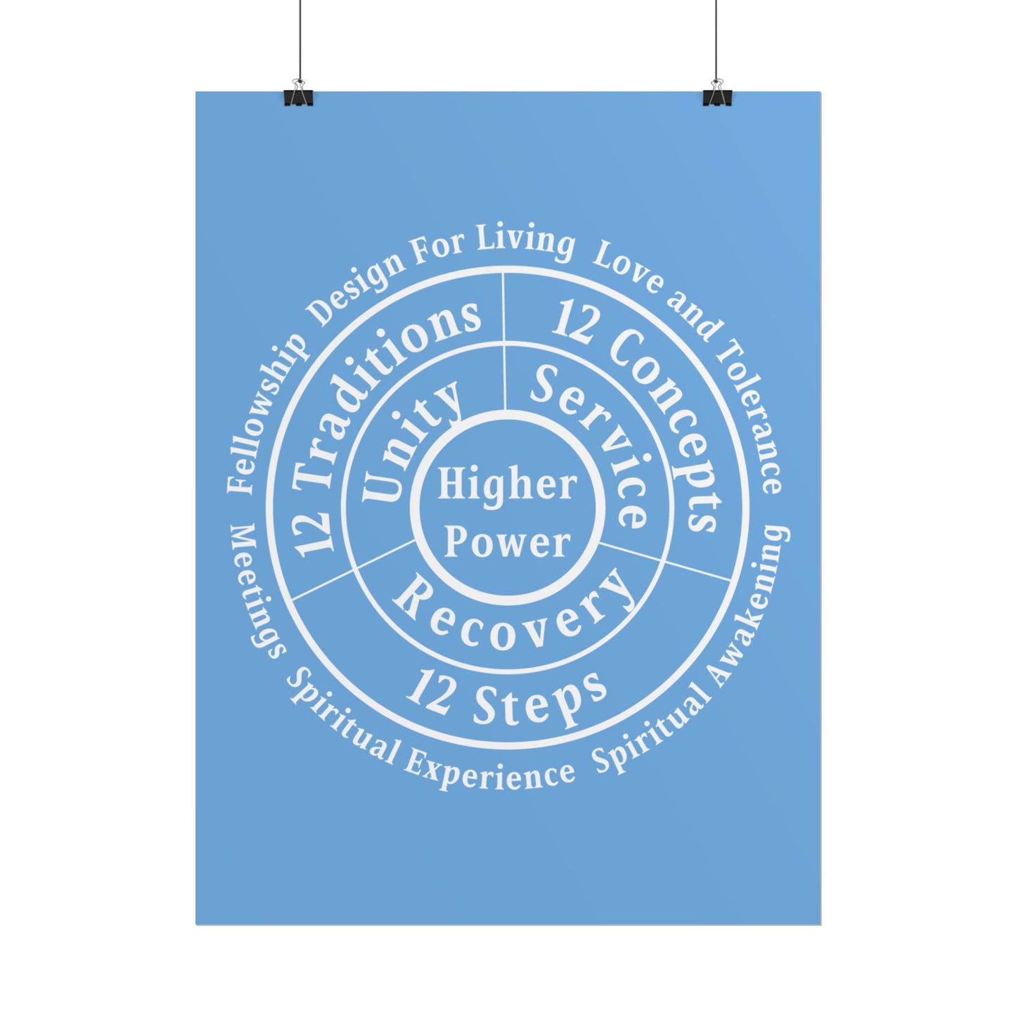 Haler Smith Rolled Poster - Higher Power 1 - Light Blue Matte Finish