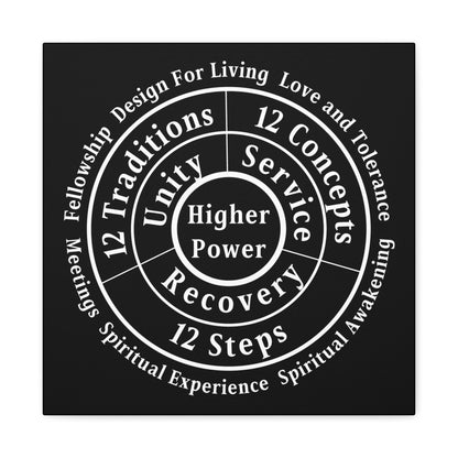 Haler Smith Matte Canvas - Higher Power 1 - Black Matte Finish - White Letters