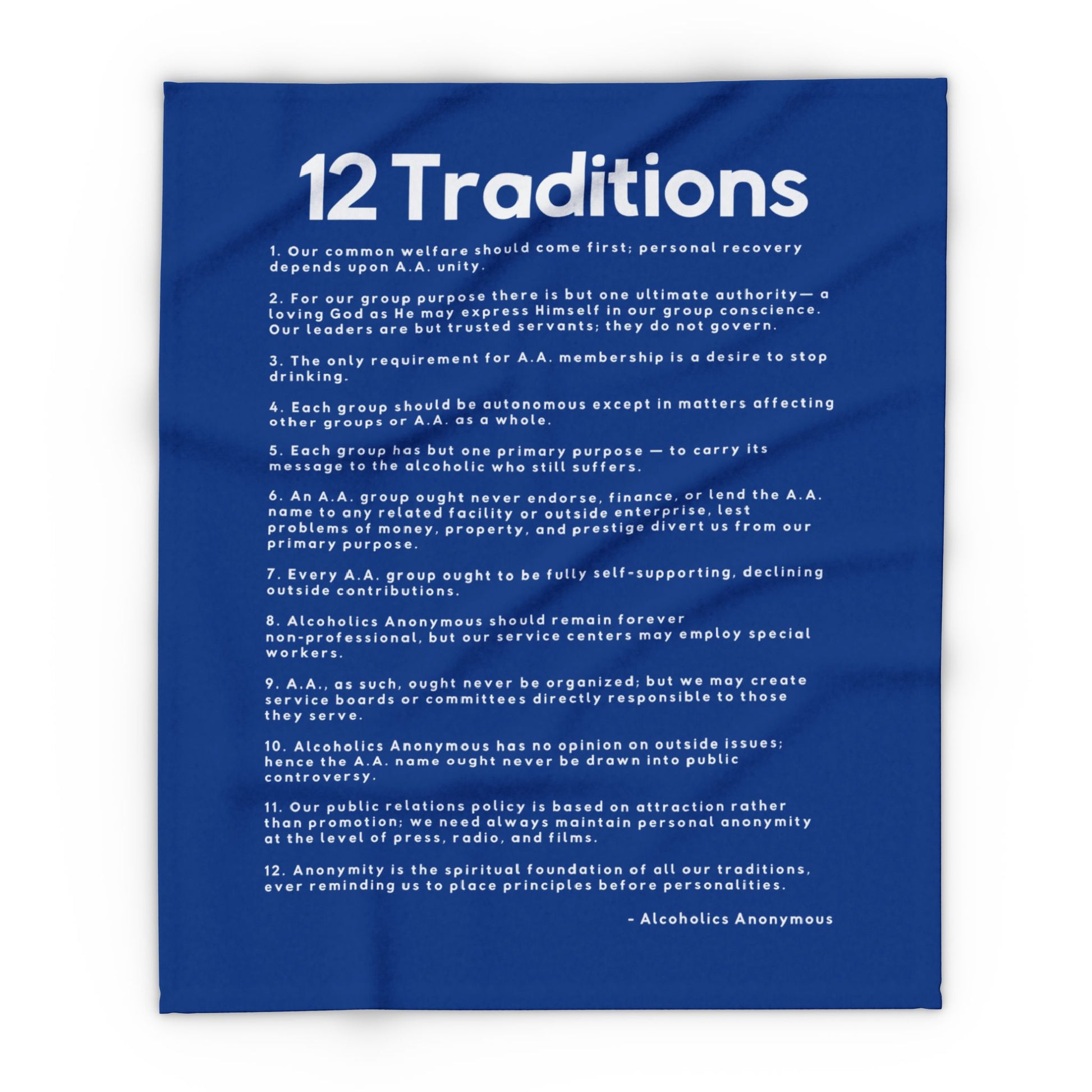 Haler Smith - Home Decor - Haler Smith Polar Fleece Blanket - 12 Traditions - Dark Blue