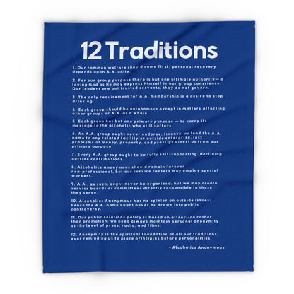 Haler Smith - Home Decor - Haler Smith Polar Fleece Blanket - 12 Traditions - Dark Blue