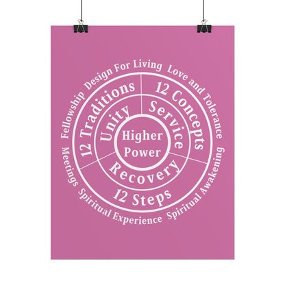 Haler Smith Rolled Poster - Higher Power 1 - Light Pink Matte Finish