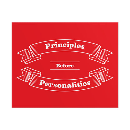 Haler Smith - Poster - Haler Smith Rolled Poster - Principles Before Personalities 1 - Red Matte Finish