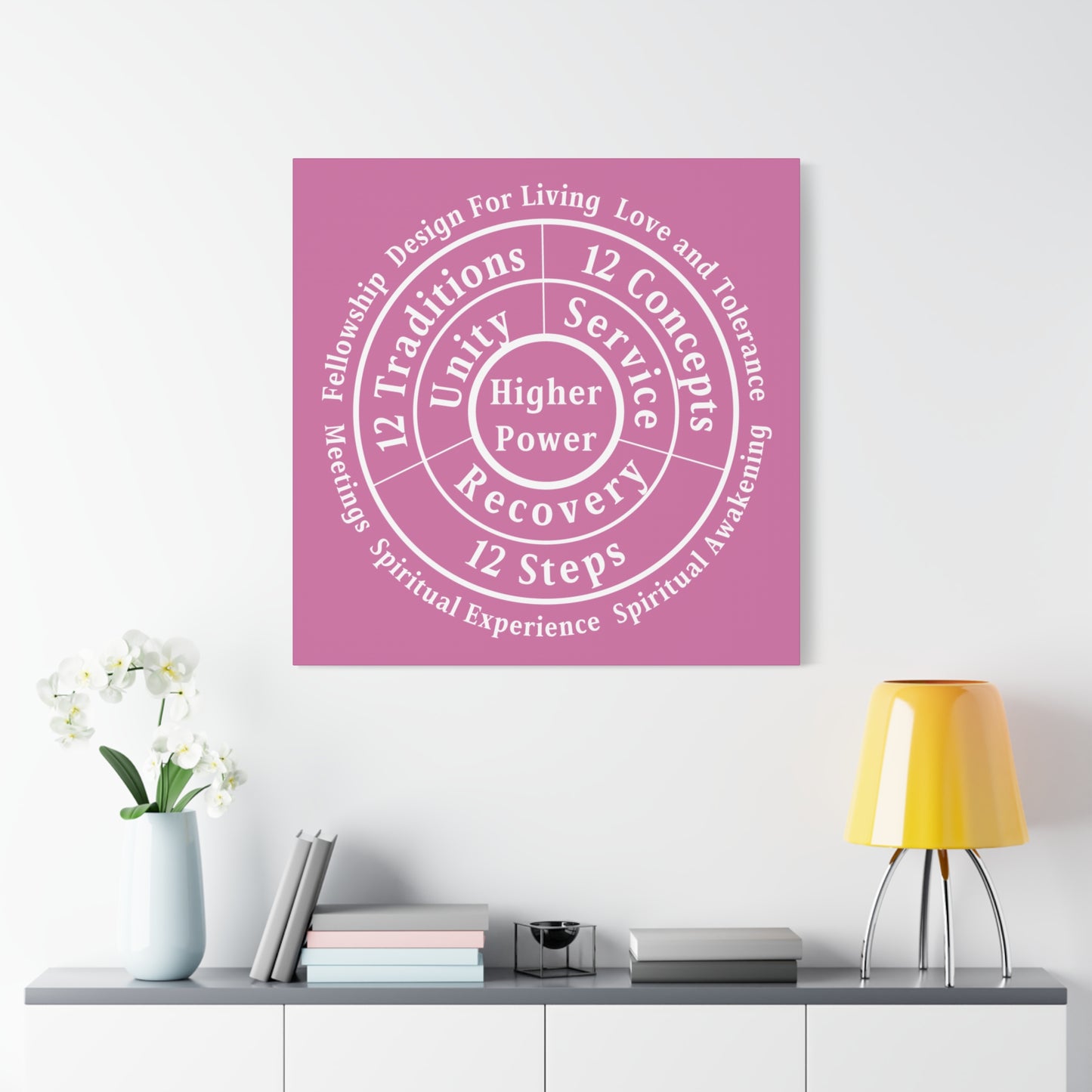 Haler Smith - Canvas - Haler Smith Matte Canvas - Higher Power 1 - Light Pink Matte Finish