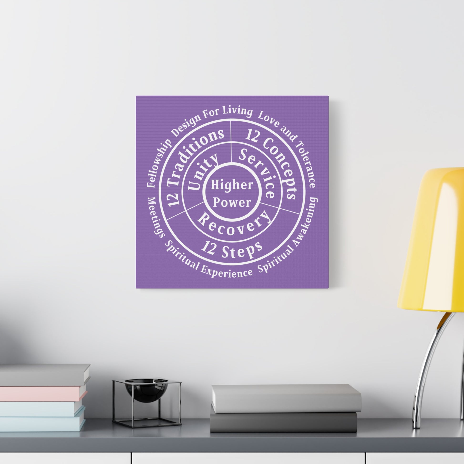 Haler Smith - Canvas - Haler Smith Matte Canvas - Higher Power 1 - Light Purple Matte Finish
