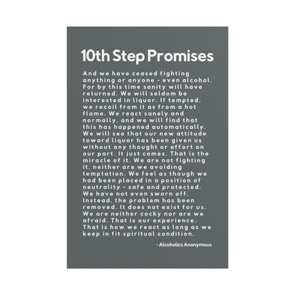 Haler Smith - Poster - Haler Smith Rolled Poster - 10th Step Promises - Vertical Dark Gray Matte Finish