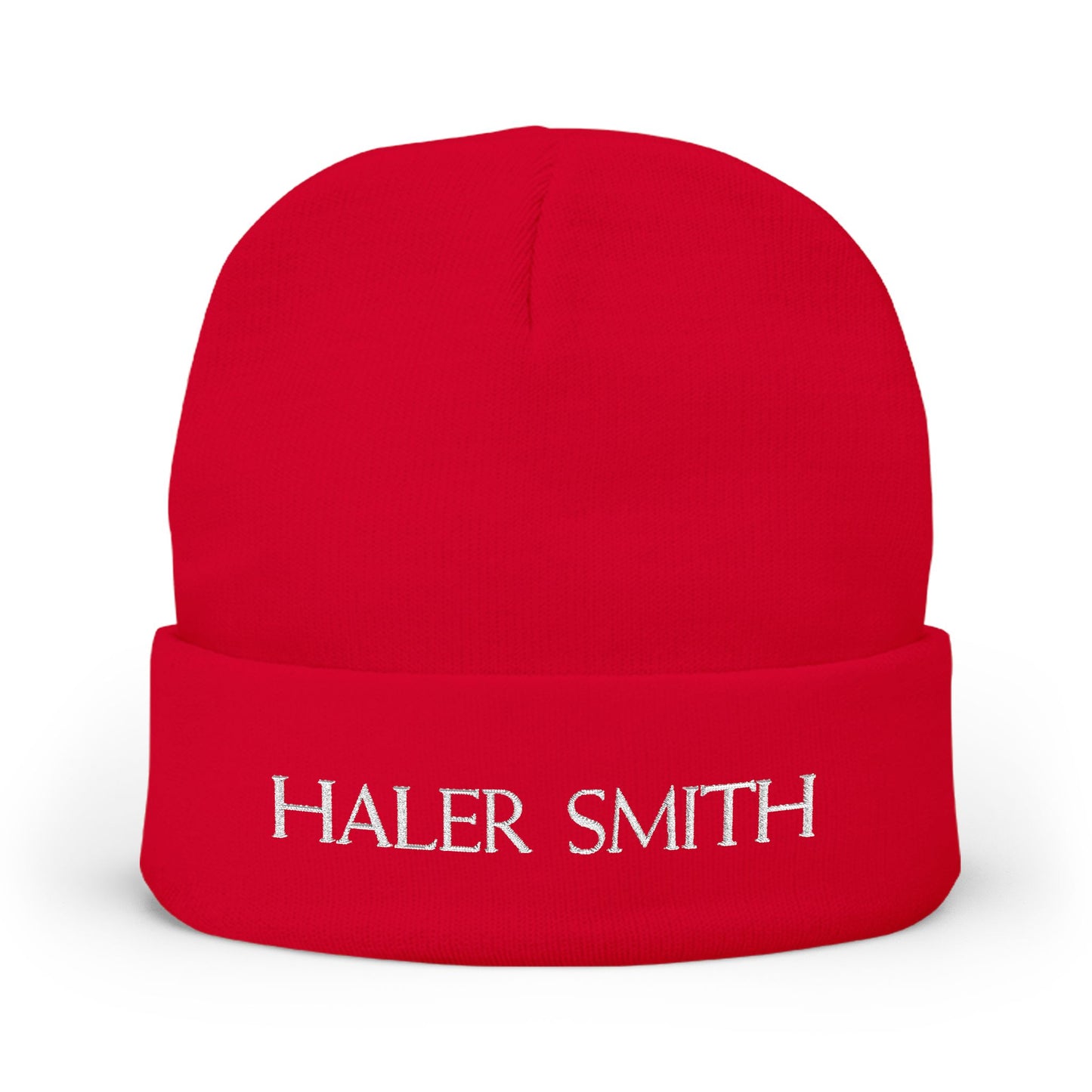 Haler Smith Knit Beanie - HALER SMITH - White Letters
