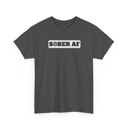 Recovery Short Sleeve T-Shirt | Sober AF Design 1 On The Front