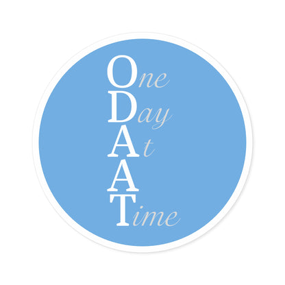 Haler Smith Vinyl Round Sticker - ODAAT - Light Blue