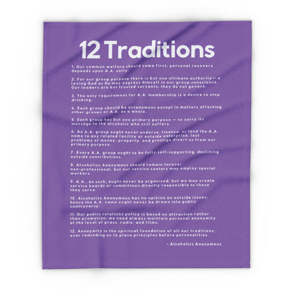Haler Smith - Home Decor - Haler Smith Polar Fleece Blanket - 12 Traditions - Light Purple