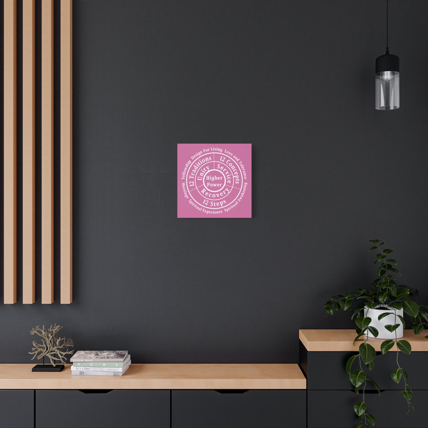 Haler Smith - Canvas - Haler Smith Matte Canvas - Higher Power 1 - Light Pink Matte Finish