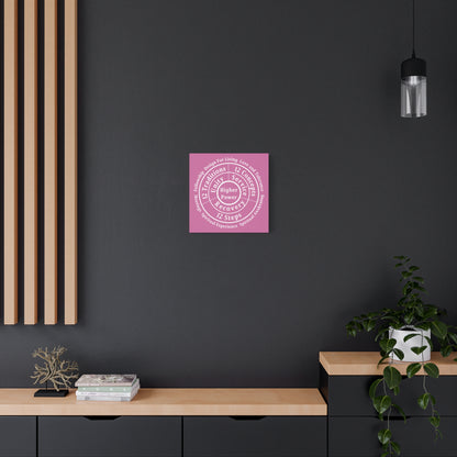 Haler Smith - Canvas - Haler Smith Matte Canvas - Higher Power 1 - Light Pink Matte Finish