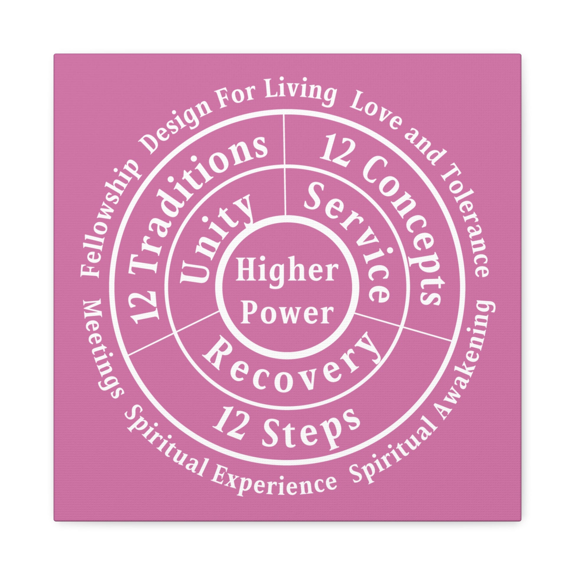 Haler Smith - Canvas - Haler Smith Matte Canvas - Higher Power 1 - Light Pink Matte Finish