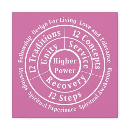 Haler Smith - Canvas - Haler Smith Matte Canvas - Higher Power 1 - Light Pink Matte Finish
