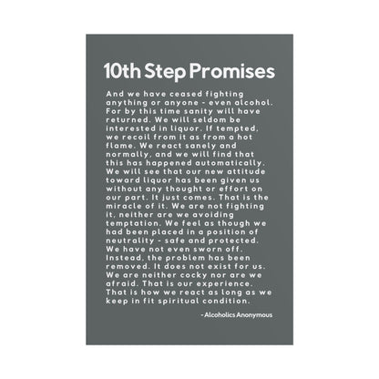 Haler Smith - Poster - Haler Smith Rolled Poster - 10th Step Promises - Vertical Dark Gray Matte Finish