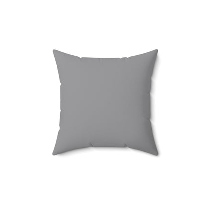 Haler Smith Polyester Square Pillow Grey - Live The Steps - White Letters
