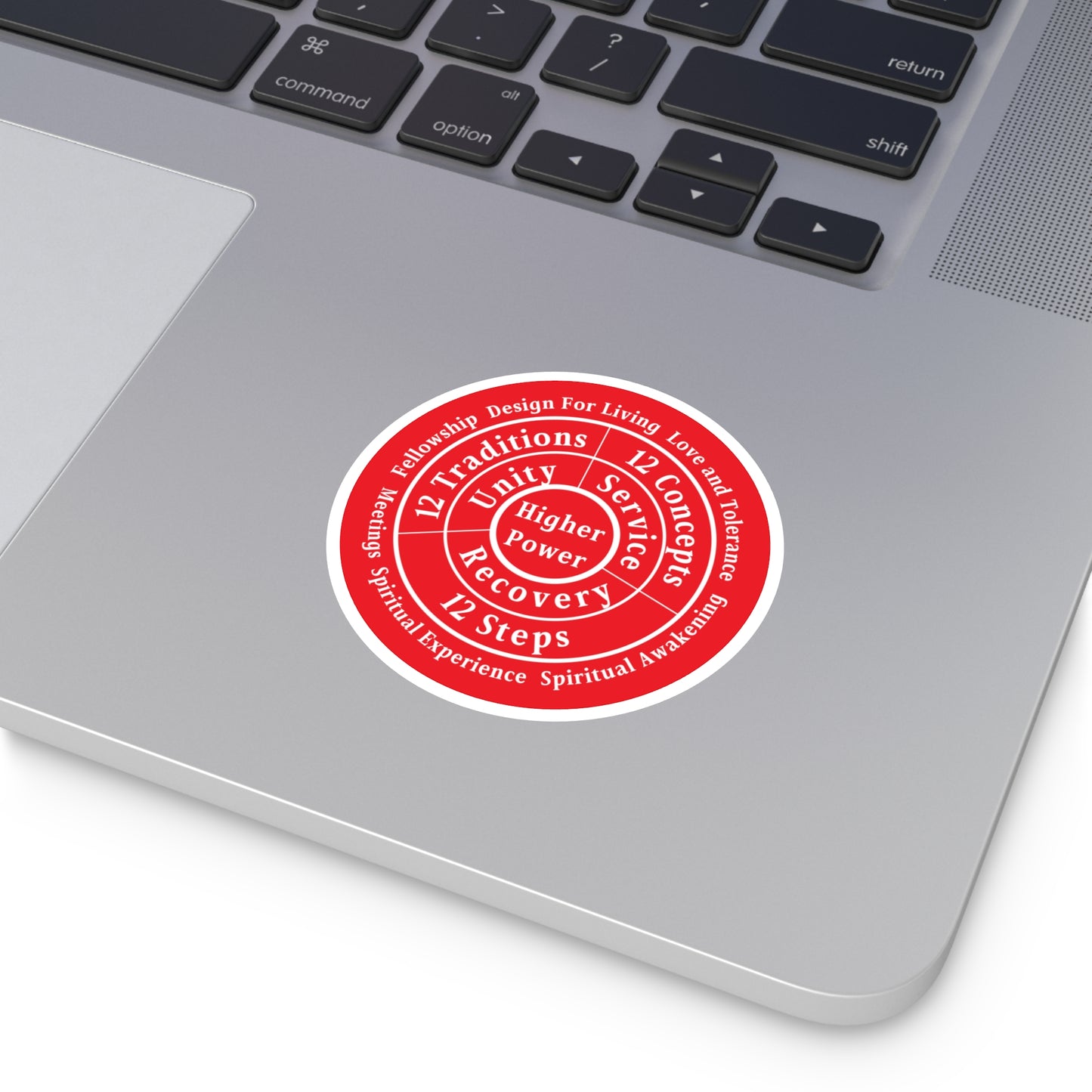 Haler Smith Vinyl Round Sticker - Higher Power 1 - Red