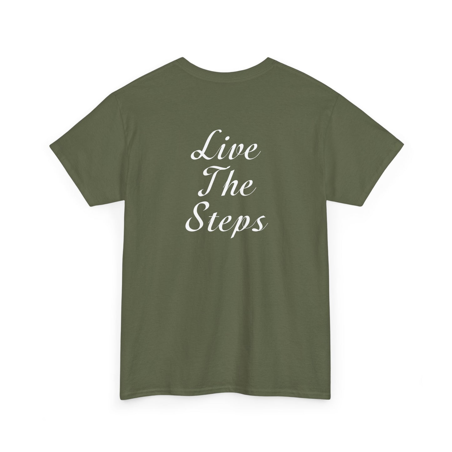 Haler Smith - T-Shirt - Haler Smith Heavy Cotton Short Sleeve Tee 2XL - 5XL - Live The Steps - White Letters