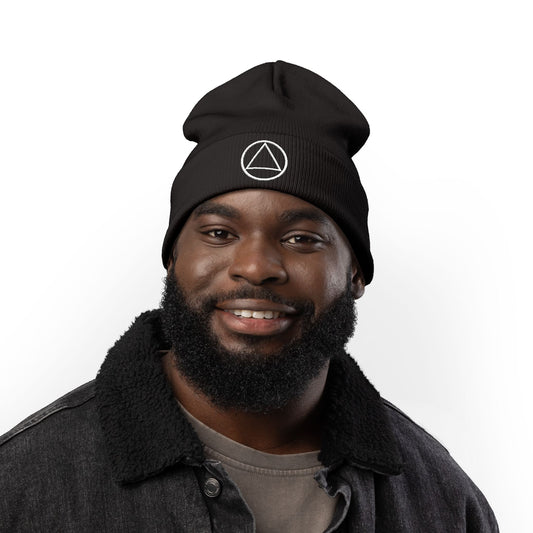Recovery Knit Beanie | Circle and Triangle Design 1