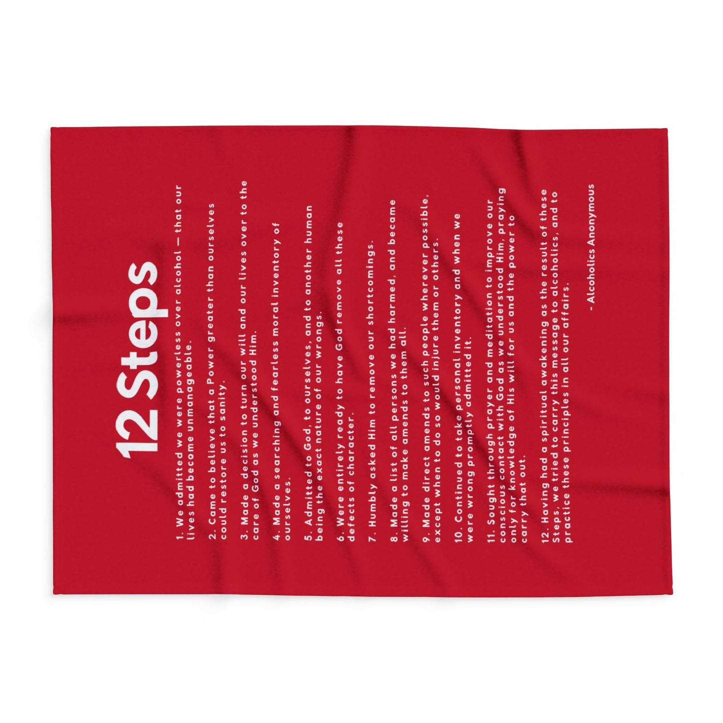 Haler Smith - Home Decor - Haler Smith Polar Fleece Blanket - 12 Steps - Dark Red