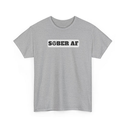 Recovery Short Sleeve T-Shirt | Sober AF Design 1 On The Front