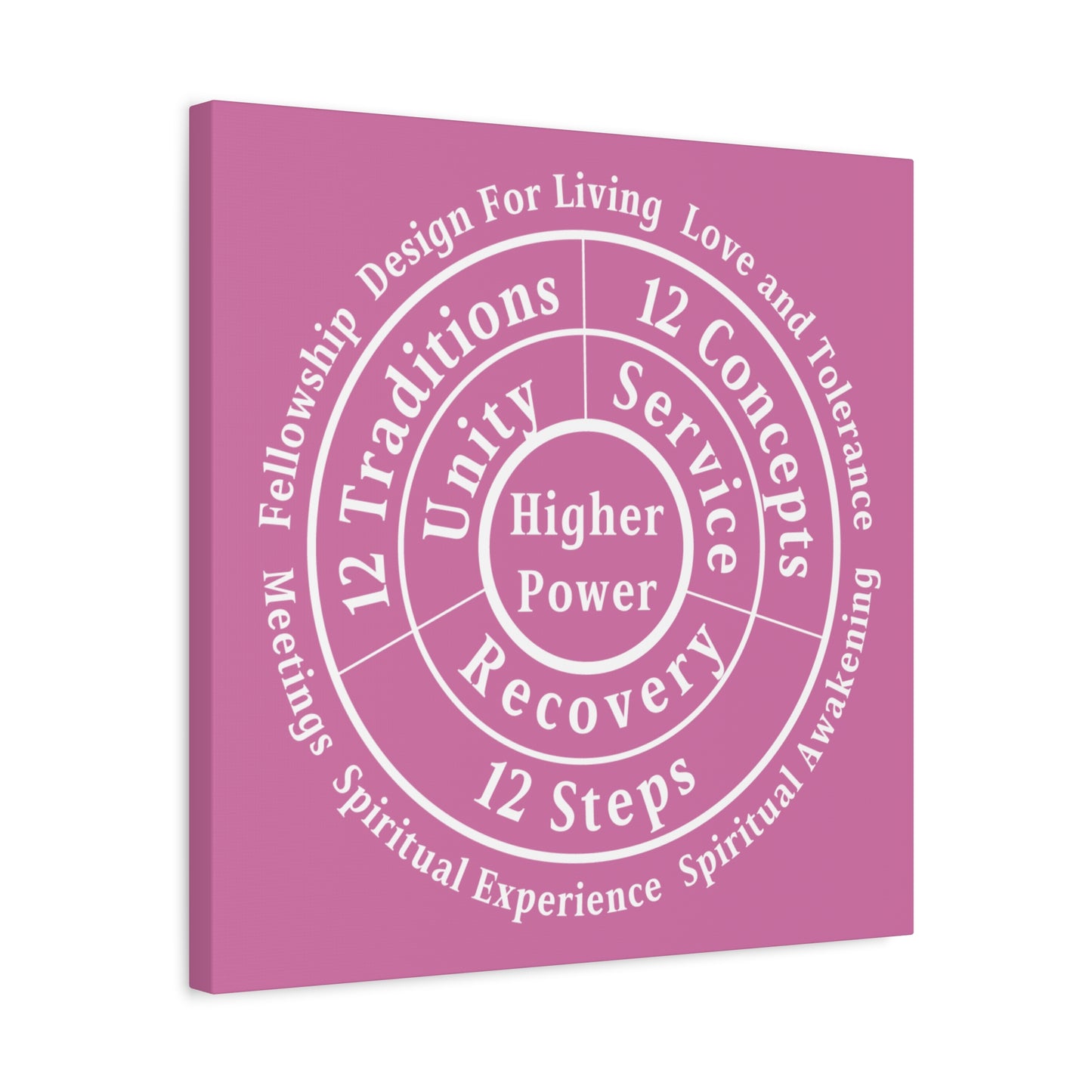 Haler Smith - Canvas - Haler Smith Matte Canvas - Higher Power 1 - Light Pink Matte Finish