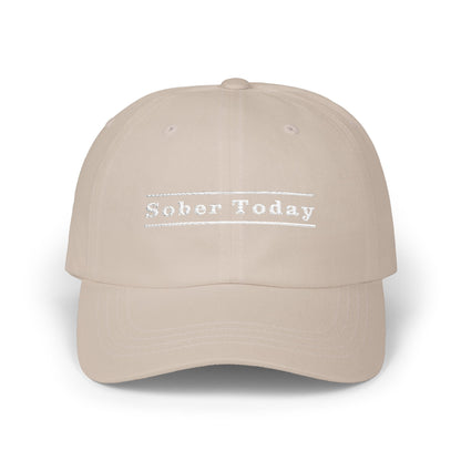 Haler Smith Dad Cap - Sober Today 3 - White